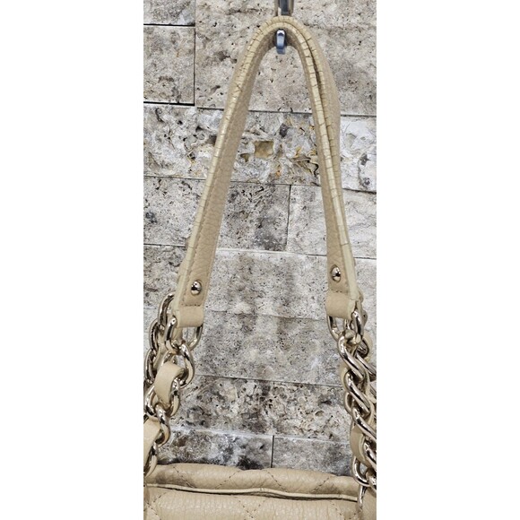 Kate Spade Purse Quilted Leather Chain Straps Gold Coast Maryanne Satchel Beige - Picture 5 of 16